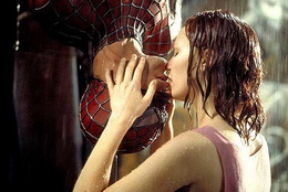spider-man rain kiss